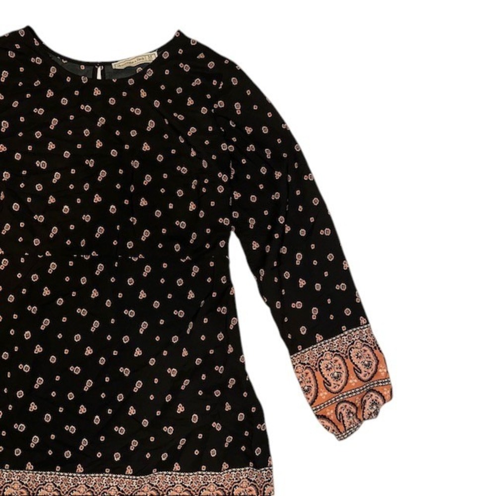 Abercrombie & Fitch Women's Paisley Long Sleeved Keyhole Dress Size Med - Picture 8 of 16